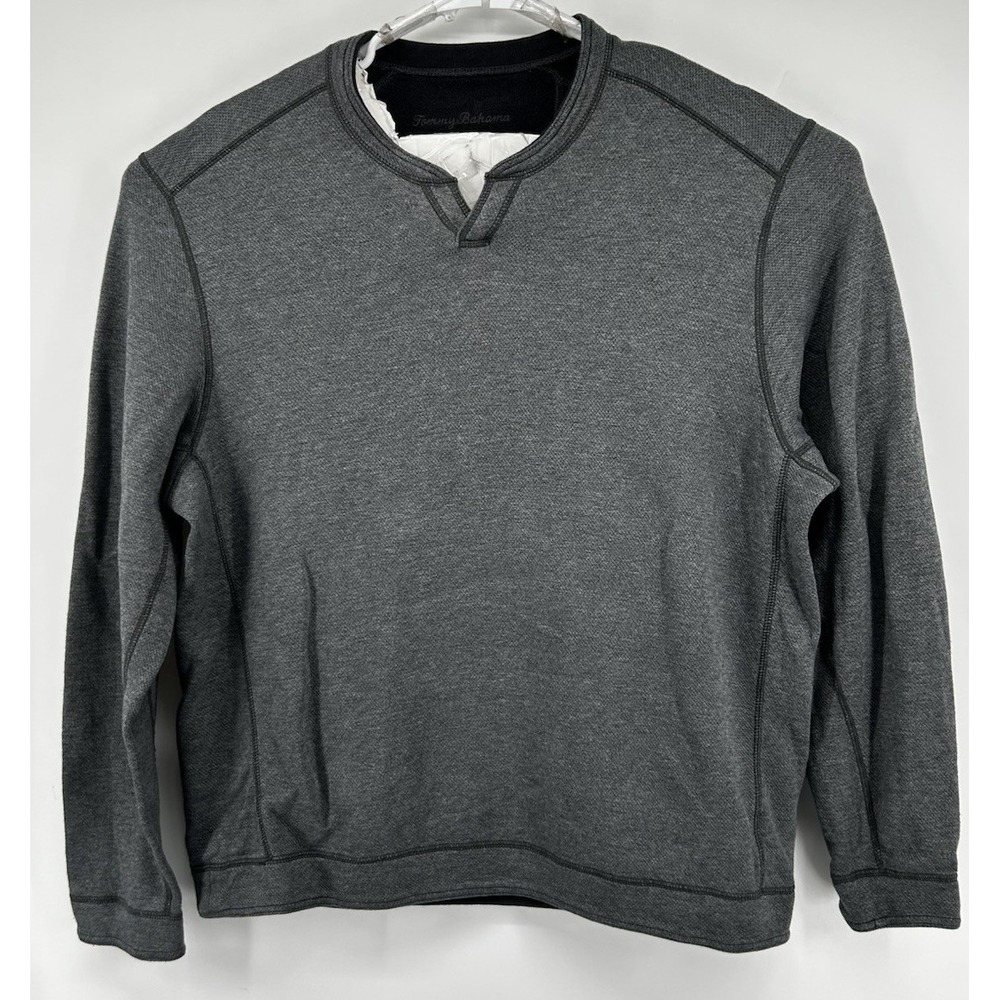 Tommy Bahama Long Sleeve Knit Pullover Split Neck Gary Men's Size 2XL